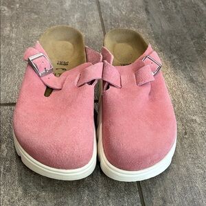 Papillio Pink Suede Slip-On Shoes
